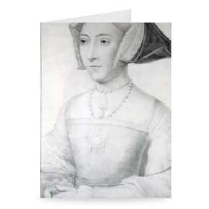 Jane Seymour, c.1536 (chalk, pen & ink) by   Greeting Card (Pack of 