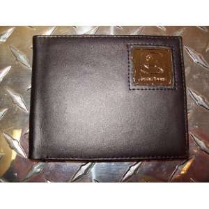 John Deere Bifold Black Leather Wallet w/ Chrome JD logo by Lone Tree 