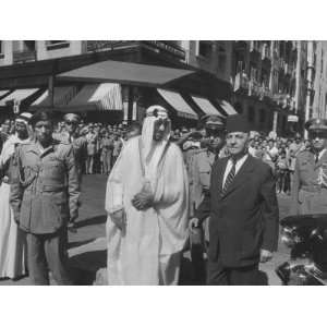  King Saud Ibn Abbdul Aziz and Sami Solh During His Visit 