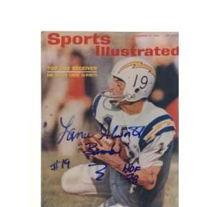  Lance Alworth Signed Chargers SI Cover Inscribed Sports 