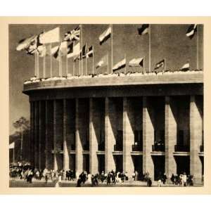   Olympic Stadium Flags Nations Leni Riefenstahl   Original Photogravure