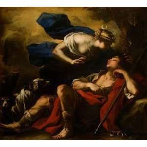 Hand Made Oil Reproduction   Luca Giordano   32 x 30 inches   Diana 