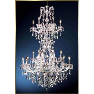 Maria Theresa Chandelier, MG 7152, 25 lights, Silver, 36 wide X 55 