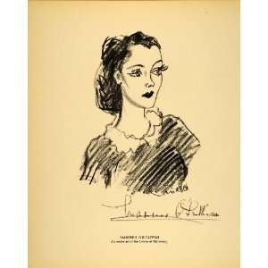  1938 Maureen OSullivan Actress Henry Major Lithograph 