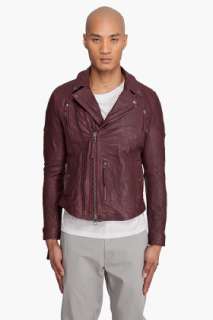 Robert Geller Leather Moto Jacket for men  