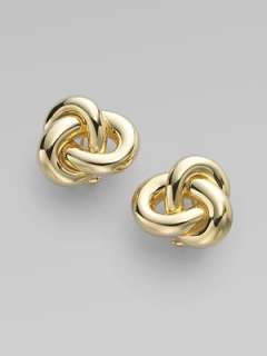Roberto Coin   18K Gold Knot Earrings    