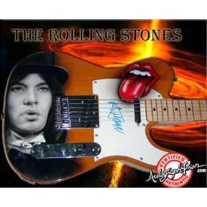 Mick Jagger Autographed Rolling Stones Airbrush Fender Guitar