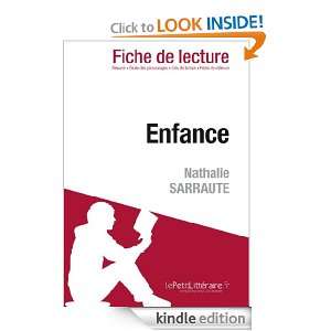 Enfance de Nathalie Sarraute (Fiche de lecture) (French Edition) Léa 