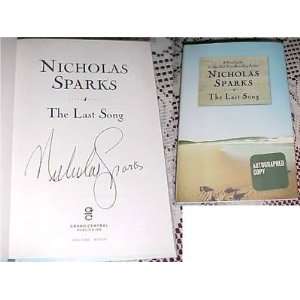 Nicholas Sparks Signed The Last Song BOOK 1st HC COA