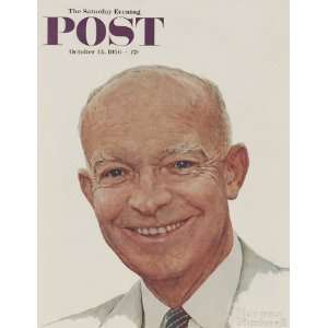 Dwight D. Eisenhower Poster Print on Canvas by Norman Rockwell, 17x22