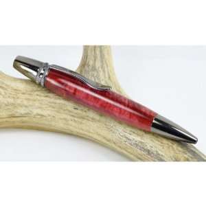  Red Russett Acrylic Carbara Pen With a Black Titanium 