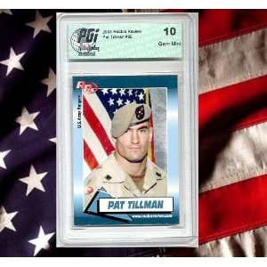  AMERICAN HERO Pat Tillman US Army Rangers Card PGI 10 