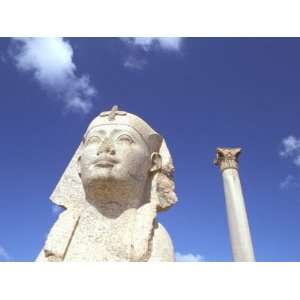  Pompeys Pillar and Sphinx, Alexandria, Egypt Photographic 