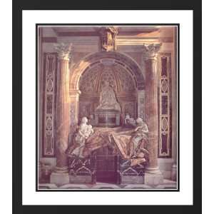   Framed and Double Matted Tomb of Pope Alexander VII