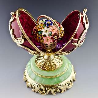 Faberge Eggs, Spring Flowers Faberge Egg, Russian Faberge Easter Egg 