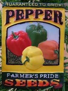 New Farm Vegtable Pepper Seed Packet Christmas Ornament  