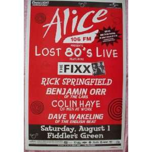 Rick Springfield Denver Concert Poster