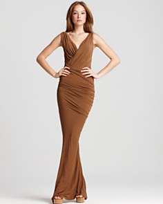Donna Karan New York Dress   Floor Length Twist Draped