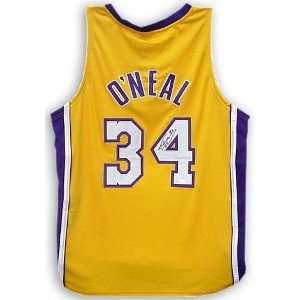 Shaquille ONeal Signed Auth. Gold Lakers Jersey