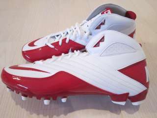 NEW Nike Super Speed TD 3/4 Football Cleats White/Red Mens Size 13 $ 