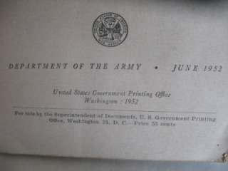 Original 1952 Soldiers Guide Army Field Manual Vintage Collectible FM 