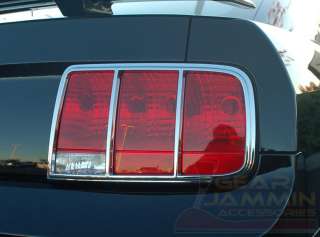 05   09 Ford Mustang Chrome tail Light Covers lamp Trim  