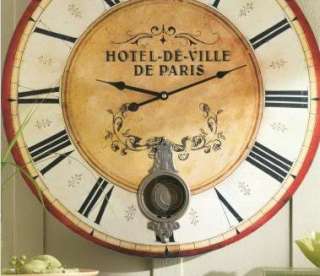 FRENCH COUNTRY HOTEL DE VILLE PENDULUM CLOCK