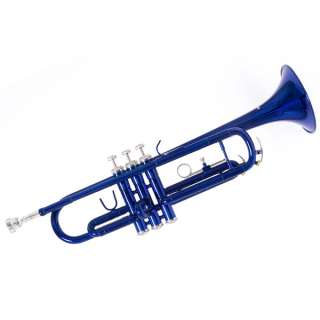 Mendini Blue Bb Trumpet Student Band +Case+Care Kit  