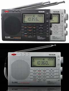 TECSUN PL660 FM、SW、MW、LW、AIR SSB PLL World Radio Silver  