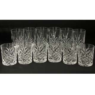 CRYSTAL DUBLIN HIGHBALL & DOUBLE OLD FASHIONED GLASSES  