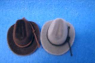 DOLLHOUSE Cowboy Hat Heidi Ott Man wearable 2 Br Gr #2h  