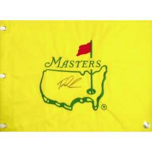 Tom Lehman Signed Masters Golf Pin Flag