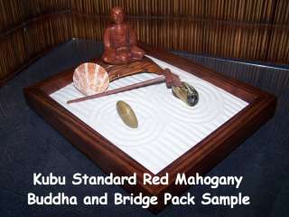 Red Mahogany Zen Garden Buddha & Bridge Pack * BRMBB  