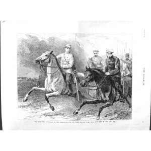  1881 CZAR ALEXANDER RUSSIA CZAREVITCH ARMY LOM HORSES 