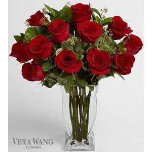 Vera Wang Red Rose Flower Bouquet   12 Stems Of 20 Inch Premium Long 