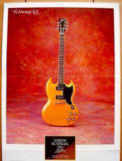 GIBSON VINTAGE 1961 SG SPECIAL GUITAR TRIBUTE POSTER  