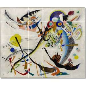 Wassily Kandinsky Abstract Tile Mural Floor Decor Decor  30x36 using 