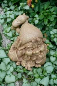 PIECE SANDSTONE GNOME ON TUMMY UNPAINTED GNOMES  