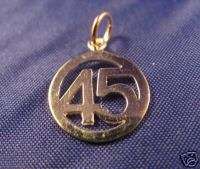 Gold Charms/ Charm  45 NUMBER DISC ANNIVERSARY/ B DAY  