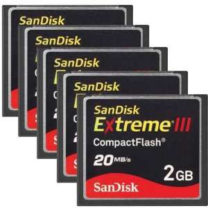  SanDisk 2 GB Extreme III Compact Flash Memory Card   Pack 