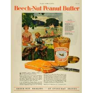   Peanut Butter Jar Children Sailboat Bread Sandwich   Original Print Ad