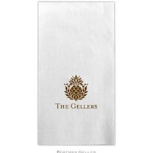     Linen Like Personalized Guest Towels (Pineapple)