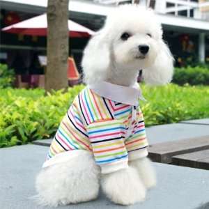   Colorful Stripped Polo Shirt for Cute Dogs Clothing