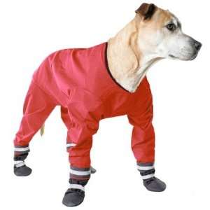  Dog Jog Rainsuit in Red Dog Length (Collar to Base of Tail 