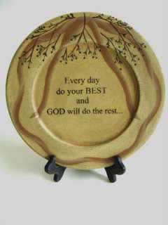 Primitive Country GOD WILL DO THE REST Ribbon Plate  