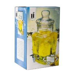  166 Ounce Clear Glass Water Lemonade Iced Tea Beverage Dispenser 