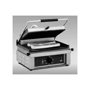 Equipex PANINI 1 G 120V Single Panini Grill   Grooved Top & Bottom 