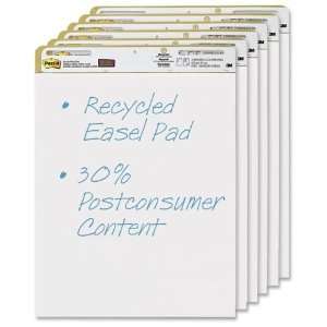 Easel Pad, Recycled, 30 Shts, 6PD/PK, White