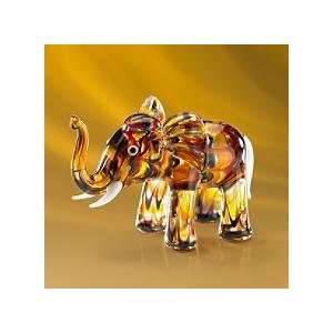  Lenox Amber, the Little Elephant   Art Glass Figurine 2 3 