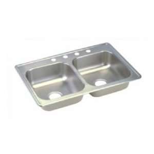  Elkay Topmount Double Bowl Kitchen Sink D233225 5 Holes 